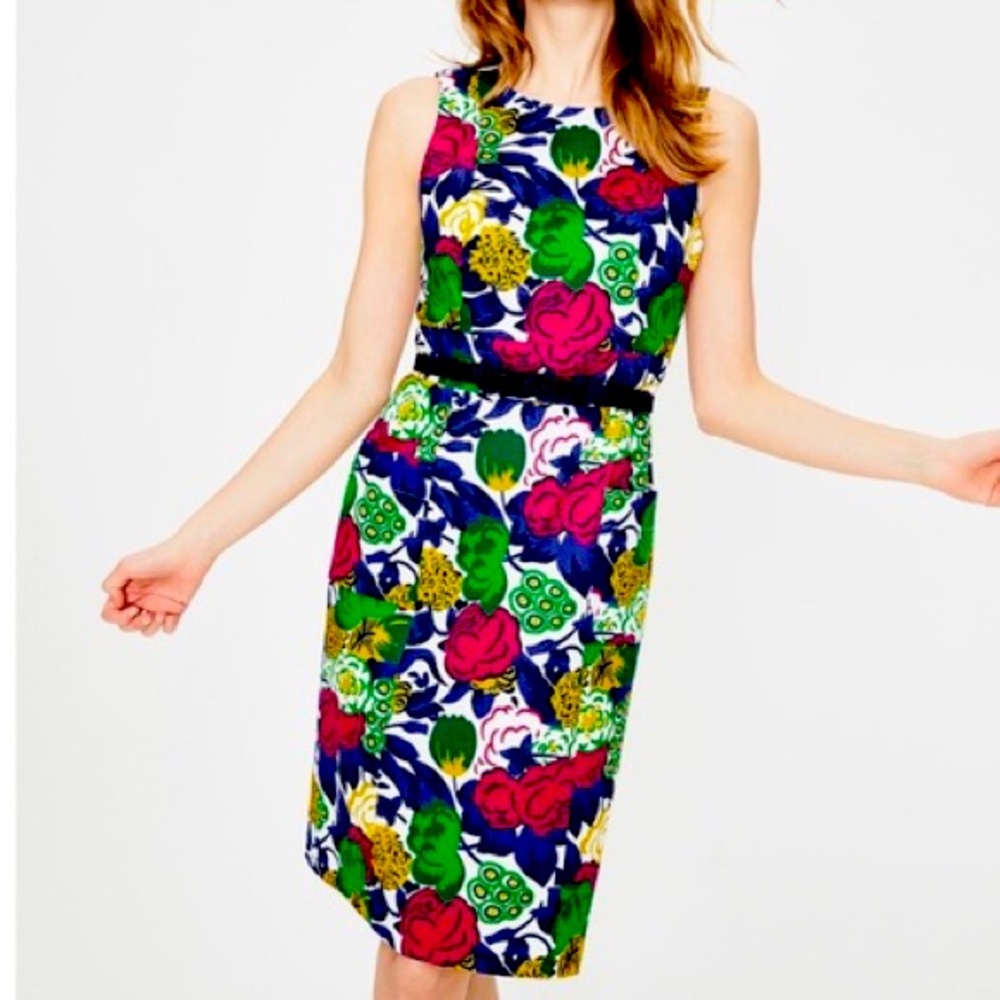 Boden Retro Pocket Dress in Floral Bouquet